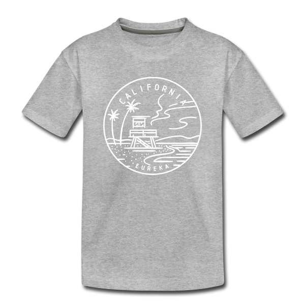 California Toddler T-Shirt - State Design California Toddler Tee - heather gray