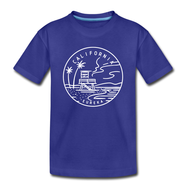 California Toddler T-Shirt - State Design California Toddler Tee - royal blue