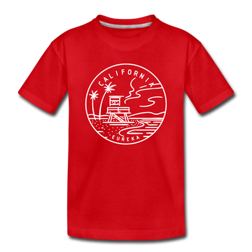 California Toddler T-Shirt - State Design California Toddler Tee - red