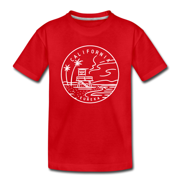 California Toddler T-Shirt - State Design California Toddler Tee - red