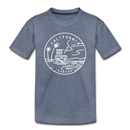 California Toddler T-Shirt - State Design California Toddler Tee - heather blue