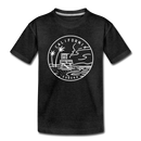 California Toddler T-Shirt - State Design California Toddler Tee - charcoal gray