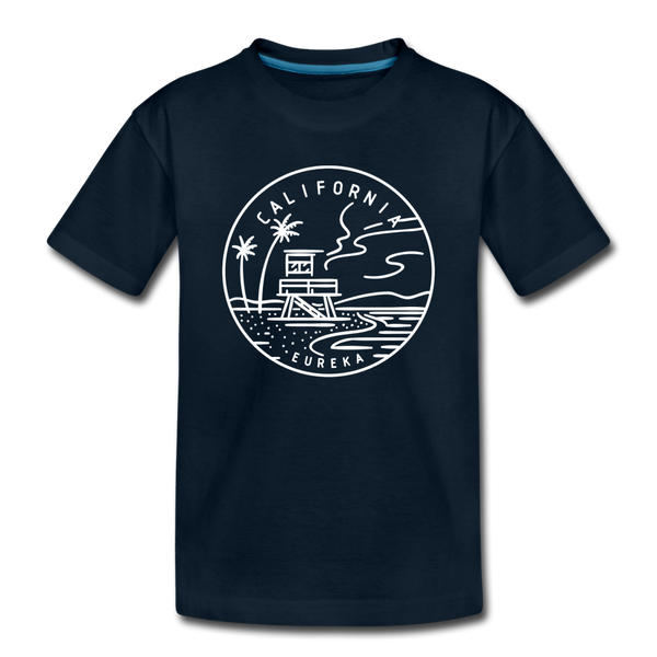 California Toddler T-Shirt - State Design California Toddler Tee - deep navy