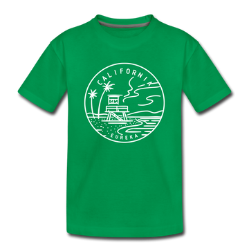 California Toddler T-Shirt - State Design California Toddler Tee - kelly green