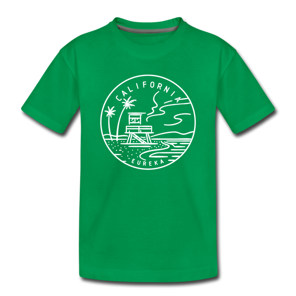 California Toddler T-Shirt - State Design California Toddler Tee - kelly green