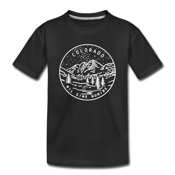 Colorado Toddler T-Shirt - State Design Colorado Toddler Tee - black
