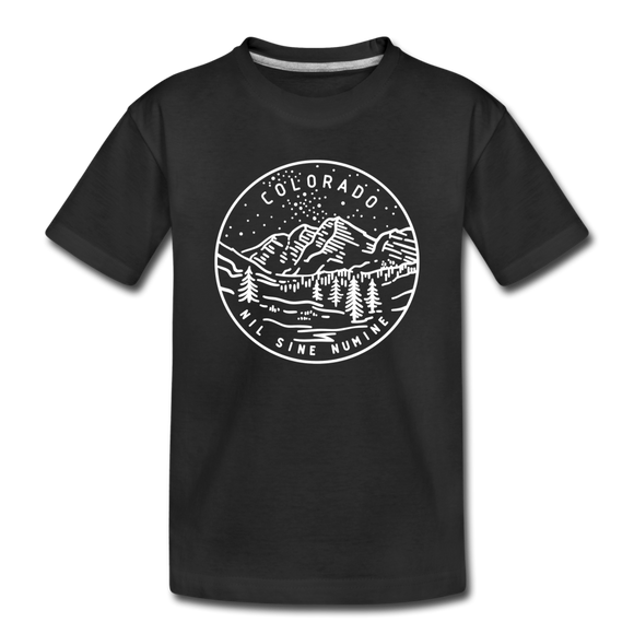 Colorado Toddler T-Shirt - State Design Colorado Toddler Tee - black