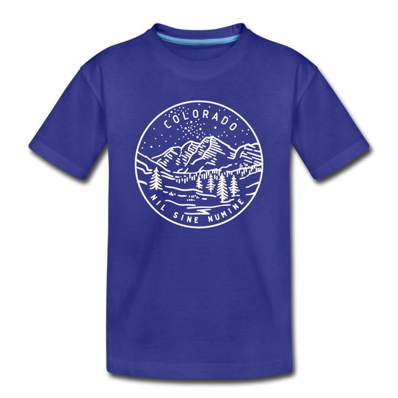 Colorado Toddler T-Shirt - State Design Colorado Toddler Tee - royal blue
