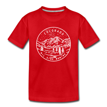 Colorado Toddler T-Shirt - State Design Colorado Toddler Tee - red