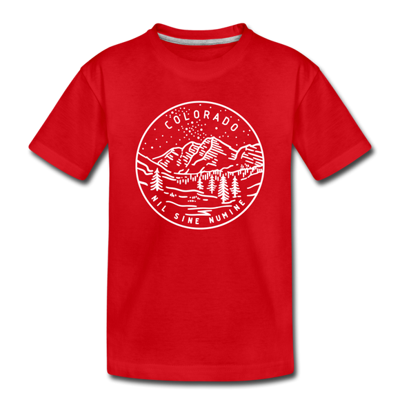 Colorado Toddler T-Shirt - State Design Colorado Toddler Tee - red