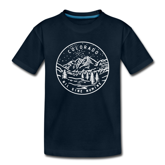 Colorado Toddler T-Shirt - State Design Colorado Toddler Tee - deep navy