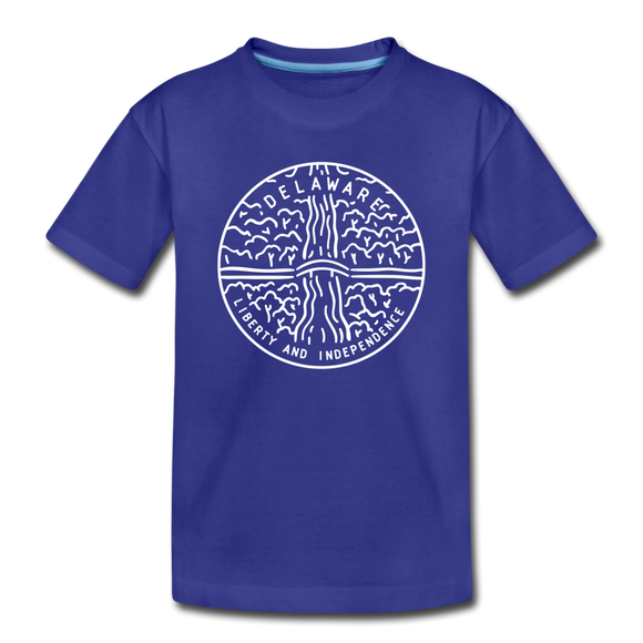 Delaware Toddler T-Shirt - State Design Delaware Toddler Tee - royal blue