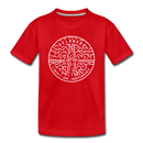 Delaware Toddler T-Shirt - State Design Delaware Toddler Tee - red