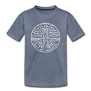 Delaware Toddler T-Shirt - State Design Delaware Toddler Tee - heather blue