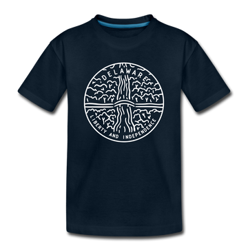 Delaware Toddler T-Shirt - State Design Delaware Toddler Tee - deep navy