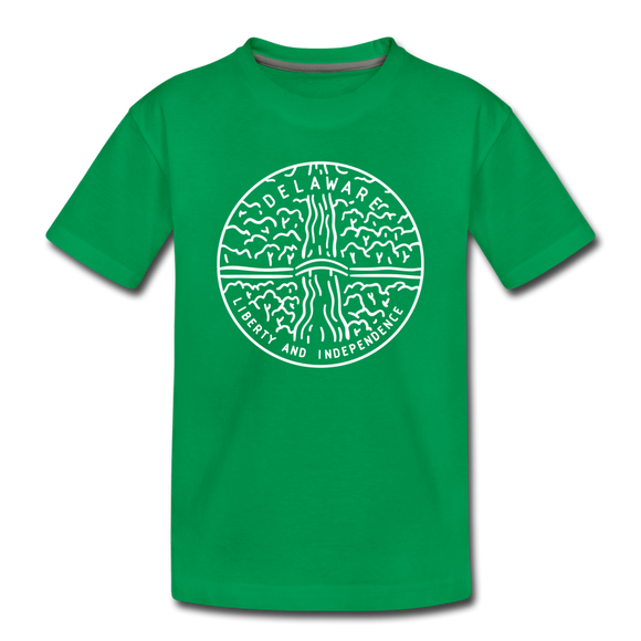 Delaware Toddler T-Shirt - State Design Delaware Toddler Tee - kelly green