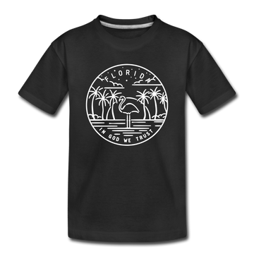 Florida Toddler T-Shirt - State Design Florida Toddler Tee - black