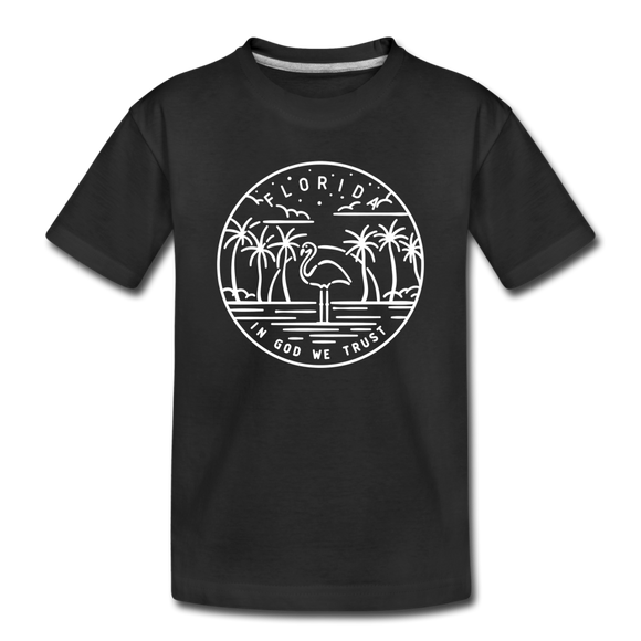 Florida Toddler T-Shirt - State Design Florida Toddler Tee - black