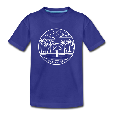 Florida Toddler T-Shirt - State Design Florida Toddler Tee - royal blue