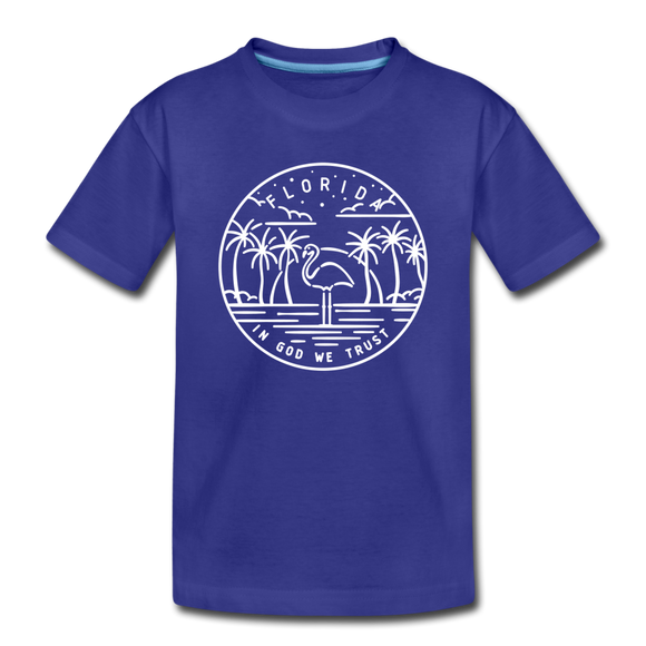 Florida Toddler T-Shirt - State Design Florida Toddler Tee - royal blue
