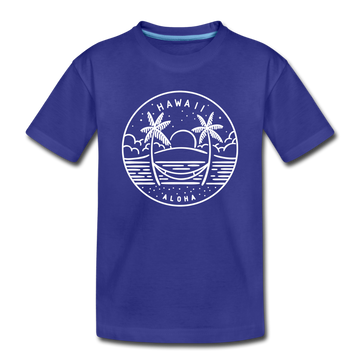 Hawaii Toddler T-Shirt - State Design Hawaii Toddler Tee - royal blue