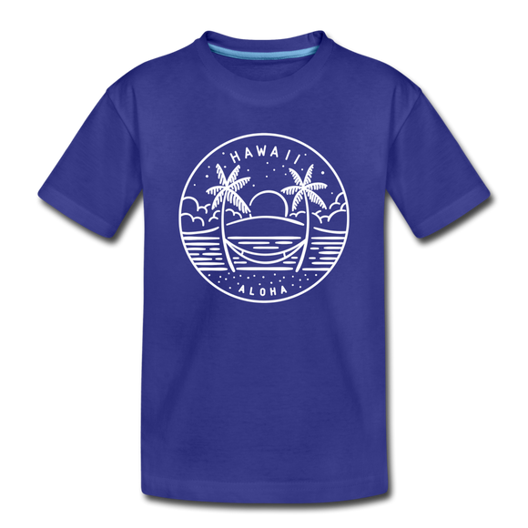 Hawaii Toddler T-Shirt - State Design Hawaii Toddler Tee - royal blue