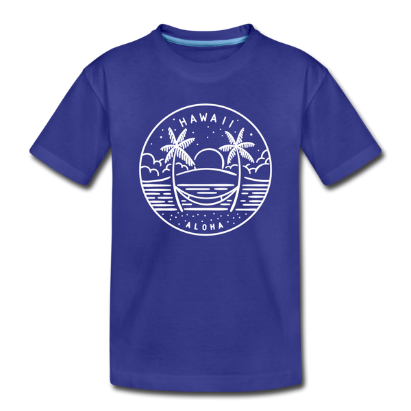 Hawaii Toddler T-Shirt - State Design Hawaii Toddler Tee - royal blue