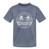 Hawaii Toddler T-Shirt - State Design Hawaii Toddler Tee - heather blue