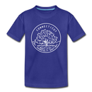 Connecticut Toddler T-Shirt - State Design Connecticut Toddler Tee - royal blue