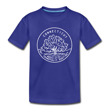 Connecticut Toddler T-Shirt - State Design Connecticut Toddler Tee - royal blue