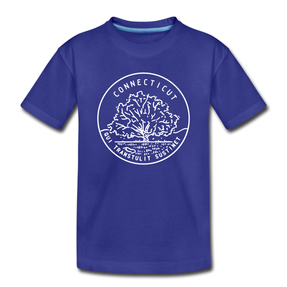 Connecticut Toddler T-Shirt - State Design Connecticut Toddler Tee - royal blue