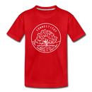 Connecticut Toddler T-Shirt - State Design Connecticut Toddler Tee - red