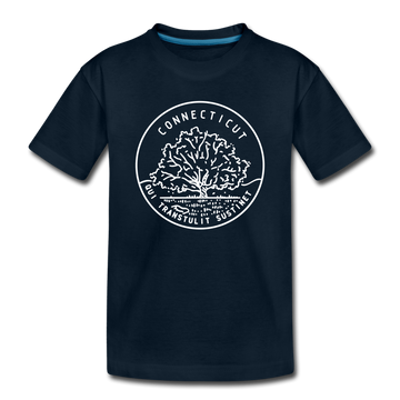 Connecticut Toddler T-Shirt - State Design Connecticut Toddler Tee - deep navy
