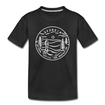 Georgia Toddler T-Shirt - State Design Georgia Toddler Tee - black