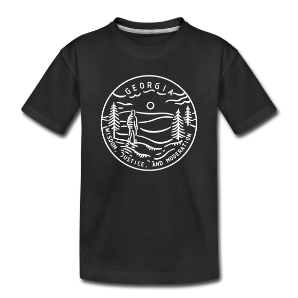 Georgia Toddler T-Shirt - State Design Georgia Toddler Tee - black