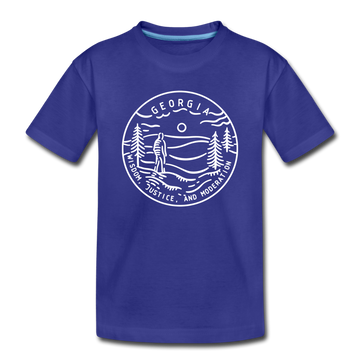 Georgia Toddler T-Shirt - State Design Georgia Toddler Tee - royal blue