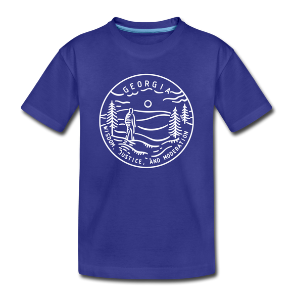 Georgia Toddler T-Shirt - State Design Georgia Toddler Tee - royal blue