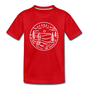 Georgia Toddler T-Shirt - State Design Georgia Toddler Tee - red