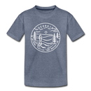 Georgia Toddler T-Shirt - State Design Georgia Toddler Tee - heather blue