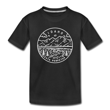 Idaho Toddler T-Shirt - State Design Idaho Toddler Tee - black