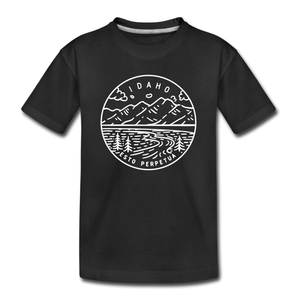 Idaho Toddler T-Shirt - State Design Idaho Toddler Tee - black
