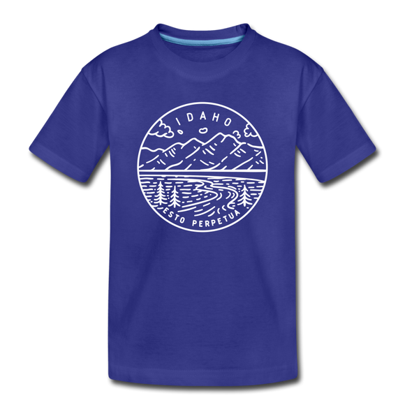 Idaho Toddler T-Shirt - State Design Idaho Toddler Tee - royal blue