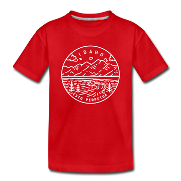 Idaho Toddler T-Shirt - State Design Idaho Toddler Tee - red