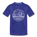 Iowa Toddler T-Shirt - State Design Iowa Toddler Tee - royal blue