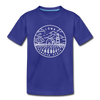 Iowa Toddler T-Shirt - State Design Iowa Toddler Tee - royal blue