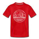 Iowa Toddler T-Shirt - State Design Iowa Toddler Tee - red