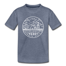 Iowa Toddler T-Shirt - State Design Iowa Toddler Tee - heather blue