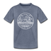 Iowa Toddler T-Shirt - State Design Iowa Toddler Tee - heather blue