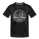 Iowa Toddler T-Shirt - State Design Iowa Toddler Tee - charcoal gray
