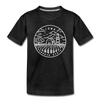 Iowa Toddler T-Shirt - State Design Iowa Toddler Tee - charcoal gray